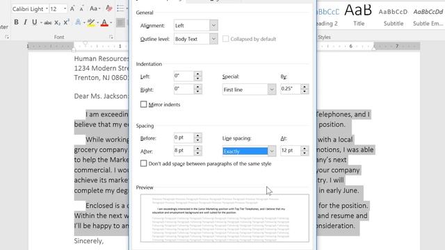 Word: Line and Paragraph Spacing смотреть онлайн