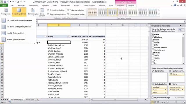 MS Excel Pivot-Komplettkurs: Modul 3.1 Layouts für die Pivot-Tabelle definieren - carinko.com смотреть онлайн