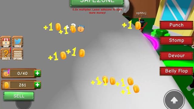 Играем симулятор еды в Roblox смотреть онлайн
