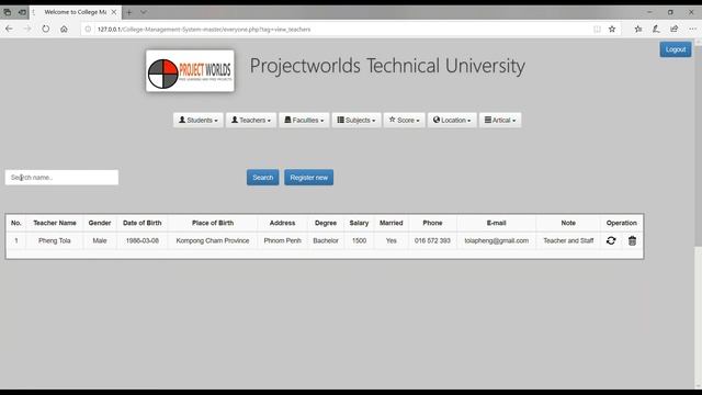 College Management System Project In PHP смотреть онлайн