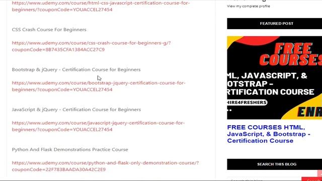 FREE COURSES HTML, JavaScript, & Bootstrap - Certification Course смотреть онлайн