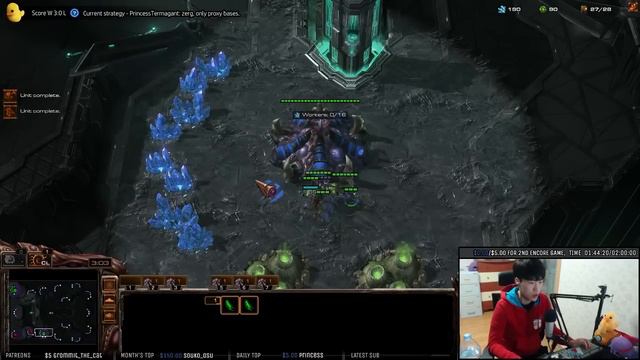 StarCraft 2: Build unit from only proxy in ZvZ смотреть онлайн