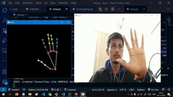 AI Hand Tracking || mediapipe || opencv