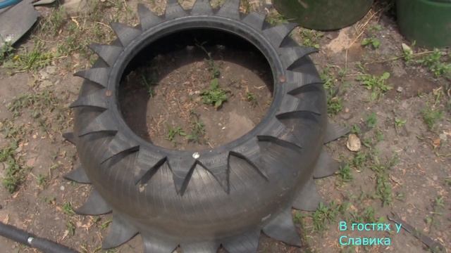 Клумба.Клумба из Колеса. Ваза для Цветов. смотреть онлайн