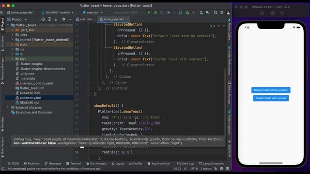 How to create a Custom Toast in Flutter App? (Android & IOS) смотреть онлайн