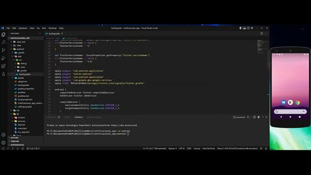 Desarrollo app flutter configurar notificaciones Push en Firebase abrir y mostrar en SnackBar Parte смотреть онлайн