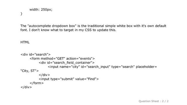 CSS : How to style autocomplete dropdown list смотреть онлайн
