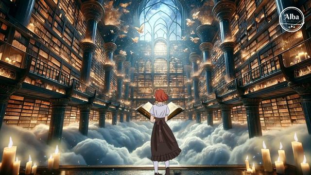 A Mystical Library in the Clouds #albatavernmusicart смотреть онлайн