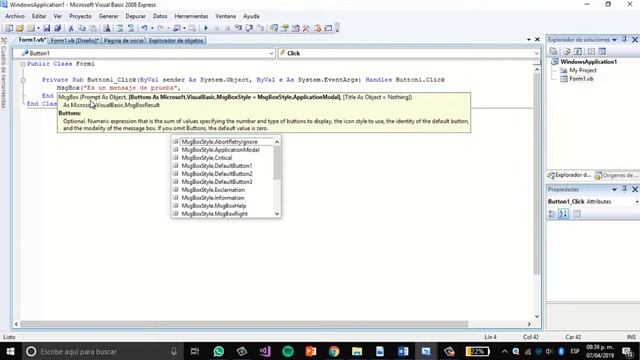 Cómo hacer un MsgBox en Visual Basic смотреть онлайн
