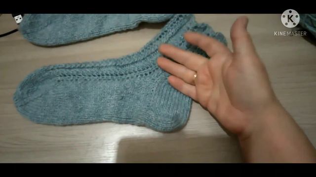 ажурные  носочки  спицами