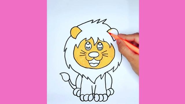 How to Draw a Lion Easy Step by Step || Lion Drawing смотреть онлайн