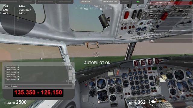 Barcelona LEBL - To Paris De Gaulle LFPG - Gmod flight simulator x20 timescale смотреть онлайн