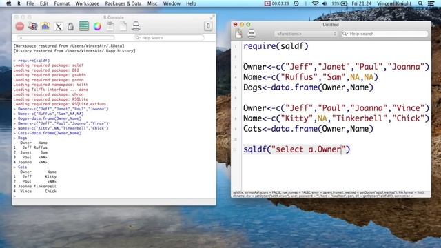 5.3 Joining tables with sqldf in R смотреть онлайн