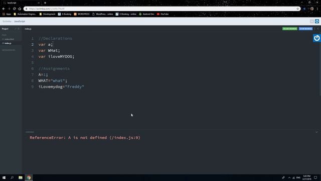 JavaScript 6 - Case Sensitivity in Variables смотреть онлайн