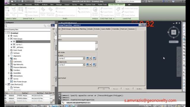 Civil 3d 2013 Tutorial 1 point groups and surfaces смотреть онлайн