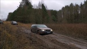 Volvo offroad. Volvo V70XC 2.4T in mud. Volvo AWD power.