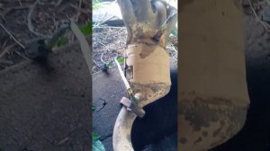 Калина 1, замена выхлопной коллектор, резонатор.