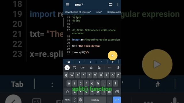 4 Python RegEx split() function in python | How to use split function in RegEx | part-1 смотреть онлайн