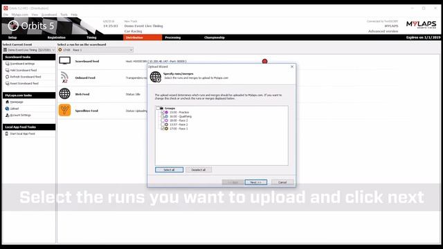 How to upload results from Orbits to Speedhive смотреть онлайн