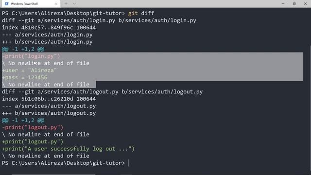 دوره آموزشی گیت | کار با git diff | جلسه بیست و سه смотреть онлайн