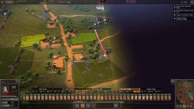 Ep. 107 Gettysburg Run 2 Day 3 Part 5 Ultimate General Civil War Legendary CSA Campaign смотреть онлайн