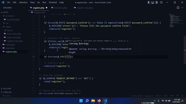 Login & Register System in PHP - Validating our registration form 3 смотреть онлайн