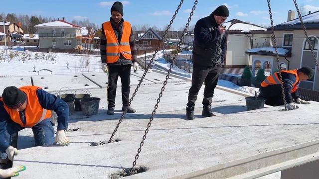 Двухэтажный ДОМ c гаражом | Этап: КОРОБКА из ГАЗОБЕТОНА смотреть онлайн