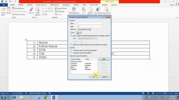 ms word developer tab | How to enable developer tab in ms word | create ms word fillable form