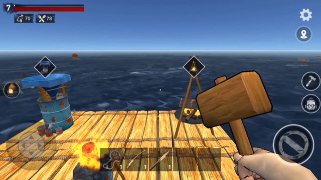 RAFT - ВЫЖИВАНИЕ НА ПЛОТУ. ОТБИВАЕМСЯ ОТ АКУЛЫ. смотреть онлайн