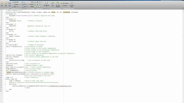 Matlab Finite Difference Method Heat transfer 1D explicit vs implicit смотреть онлайн