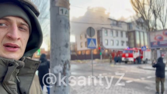 Включение из обстрелянного центра Донецка. смотреть онлайн