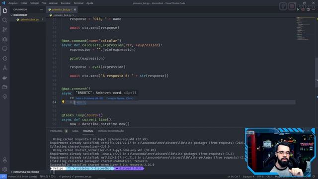 Construindo um Bot para Discord com Python #2 - Comandos avançados смотреть онлайн