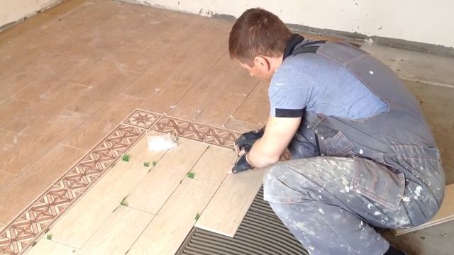 как стелить плитку с узором на кухонный пол смотреть онлайн