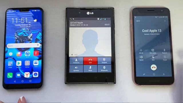 Honor 10 & LG Vue & Samsung Galaxy J2 Core / Incoming calls смотреть онлайн