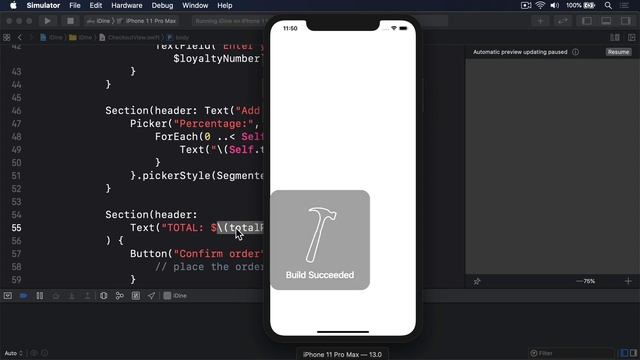 Formatting interpolated strings in SwiftUI - SwiftUI Starter Project 11/14 смотреть онлайн