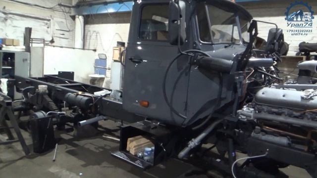 Автомобиль Урал Лесовоз с двигателем ЯМЗ 238 после капитального ремонта Часть 2 Сборка автомобиля смотреть онлайн