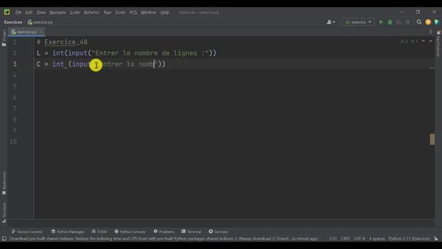#48_Langage_Python_Exercice_corrigé_Programme qui affiche un rectangle composé de nombres. смотреть онлайн