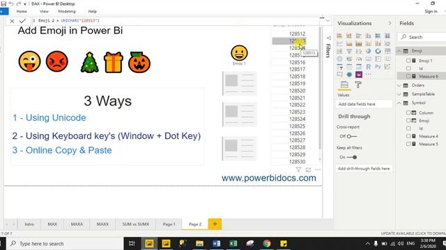 27 How to use Emoji's emotions on Power Bi Report Page смотреть онлайн