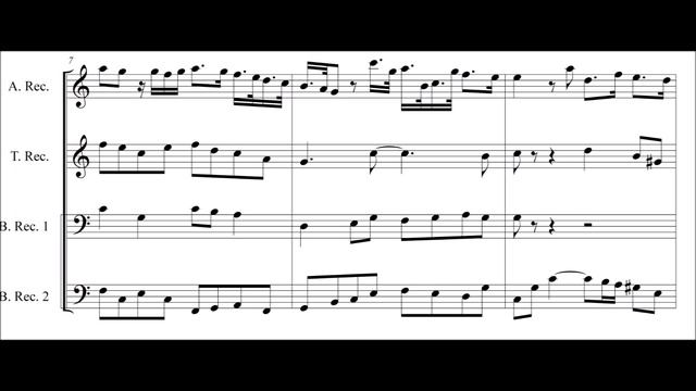 Sonata a Flauto e Cembalo in a, HWV 362 - 3. Adagio - G. F. Handel (adapted for recorder quartet) смотреть онлайн