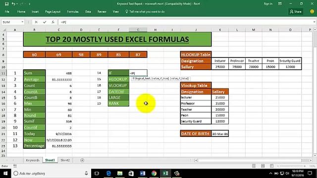 Very Important Top 20 Excel formulas for every person смотреть онлайн