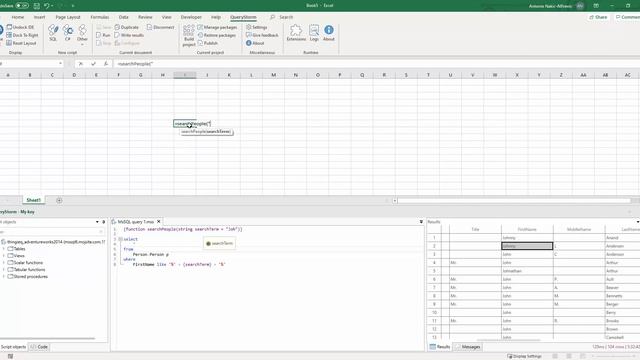 Defining Excel functions with SQL смотреть онлайн