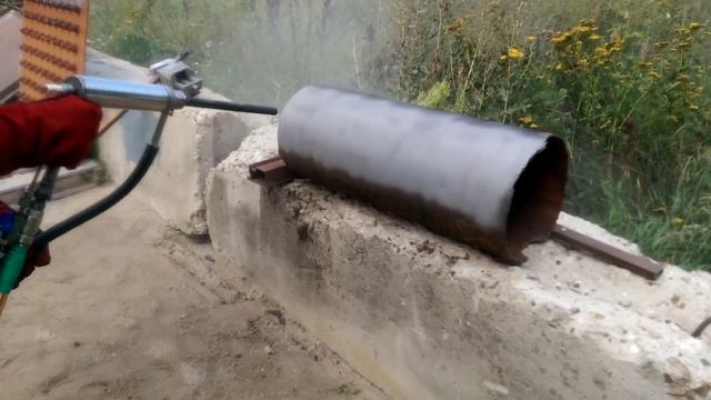 Пескоструйный аппарат. Очистка и оцинковка трубы смотреть онлайн