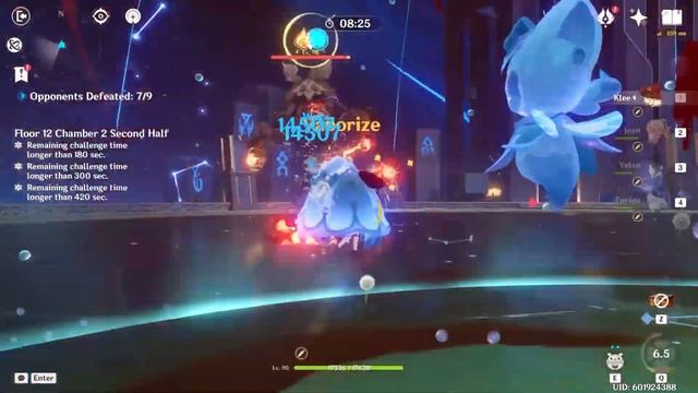Spiral Abyss 4.4 Floor 12 ~ Ganyu Melt (+New Skin) & Klee Furina ~ Genshin Impact смотреть онлайн