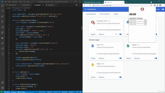 Tasks List Feature | Part 2 | Chrome Timer Extension смотреть онлайн