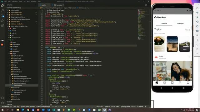 Unsplash app build with React Native смотреть онлайн