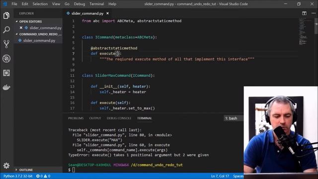 UNDO/REDO Command Pattern In Python смотреть онлайн