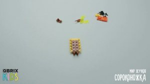 Собираем сороконожкуиз конструктора QBRIX KIDS - коллекция детских конструкторов с видеоинструкциями
