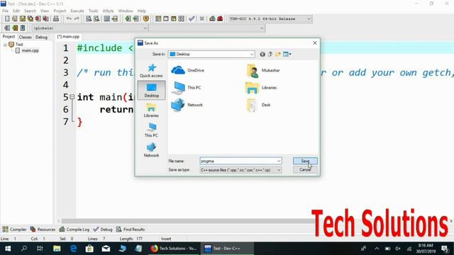 Create New Project In Dev CPP