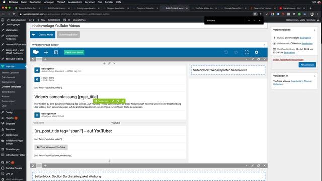 Shortcodes in WordPress einfügen mit Snippets Plugin – super einfach! смотреть онлайн