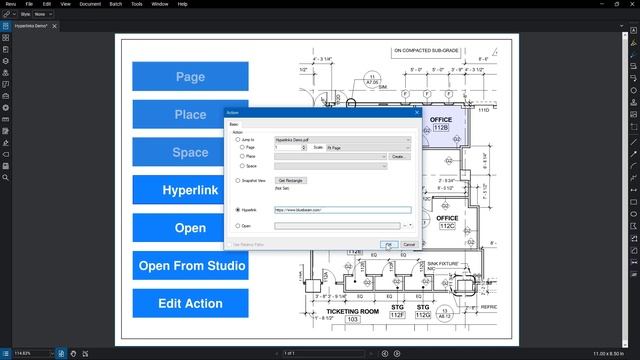 Bluebeam Revu: Hyperlinks and Edit Action смотреть онлайн